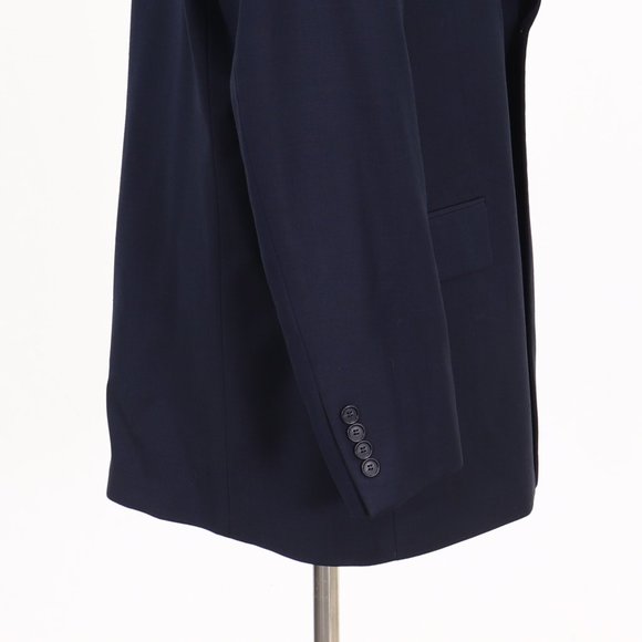 Chiarelli 46L Navy Solid 2-Button Sport Coat Blazer Jacket B893 - Picture 8 of 11